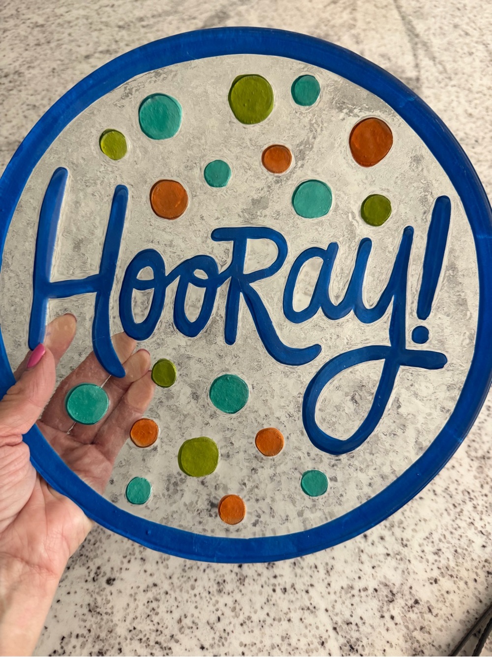 Hooray! Celebration Glass plate 🎉🥳